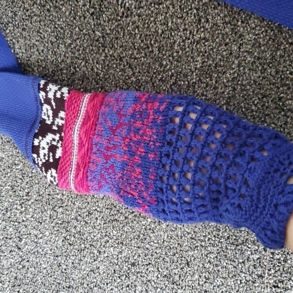 NWT Free People Mix Thermal Cuff Long Sleeve Y2K Top - Picture 5 of 7